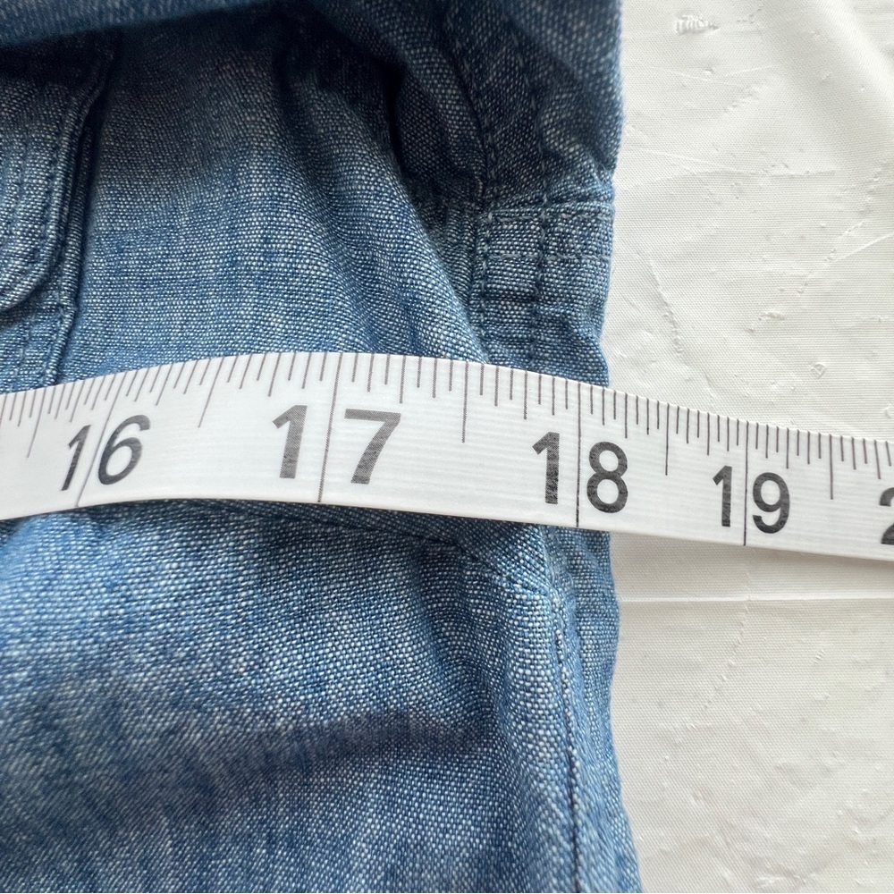 Lands' End Blue Denim cotton shirt dress - Picture 6 of 9